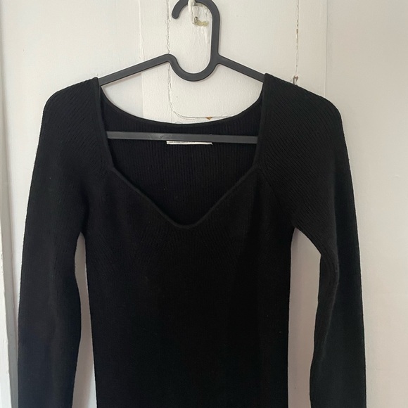 Oak and Fork Ribbed Black Bodycon dress, XS - Picture 3 of 5